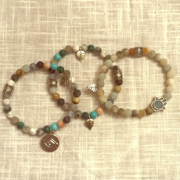 Set of Three Beaded Bracelets - Picture 6 of 6